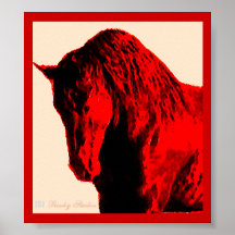 Copie rouge du cheval 7x8 posters