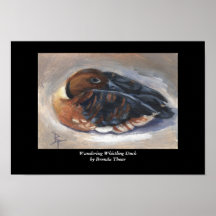 Copie siffleuse errante de canard posters