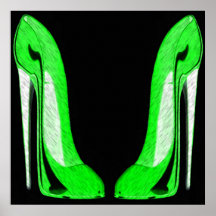 Copie stylet de chaussure de Pop_Art Affiches