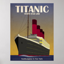 Copie titanique d'art déco de revêtement d'océan posters