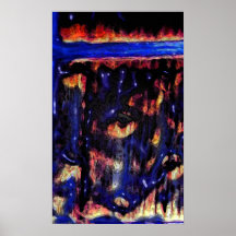 Copie tourmentée de toile d'art abstrait posters
