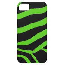 Copie verte et noire de fourrure de zèbre coques iPhone 5 Case-Mate
