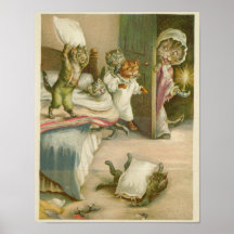 Copie vintage de chaton affiche