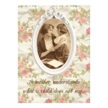Copie vintage de mère cartons d'invitation personnalisés