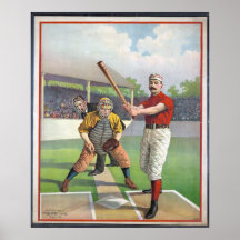 Copie vintage de sport de base-ball posters