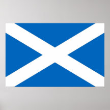 Copie vue avec le drapeau de l'Ecosse Affiche