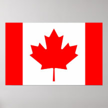Copie vue avec le drapeau du Canada Posters