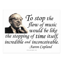 Copland on Music Post Card