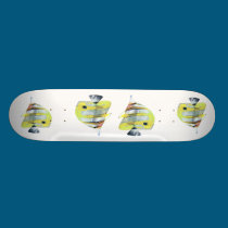 Copper-banded Butterfly Fish skateboards