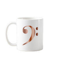 Copper Bass Clef Coffee Mug