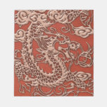 Copper Dragon on Deep Coral Leather Texture notepads