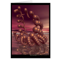 Copper Shrimp Whirlpool Greeting Card