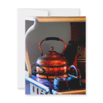 Copper Tea Kettle on Stove