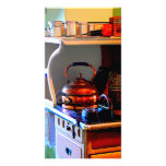 Copper Tea Kettle on Stove photo cards