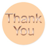 Copper Thank You Stickers