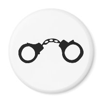 cops handcuffs fridge magnets