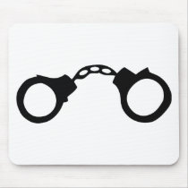 cops handcuffs mouse pad