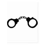 cops handcuffs postcard