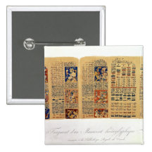Copy of a fragment of the Dresden Codex Buttons