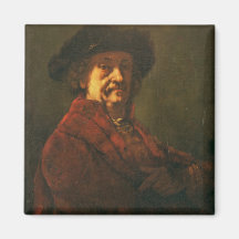 Copy of a Rembrandt Self Portrait, 1869 Magnets