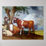 Copy of Old Dutch Painting by Paulus Potter Poster