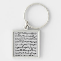 Copy of 'Partita in D Minor for Violin' Key Chains