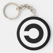 Copyleft - information wants to be free keychains
