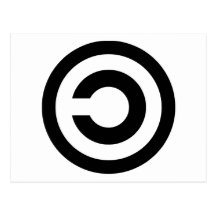Copyleft - information wants to be free post card
