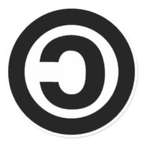 COPYLEFT ROUND STICKER