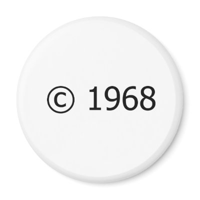 Copyright 1968 refrigerator magnets by smallhandsdesigns