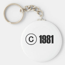 Copyright 1981 key chains