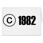 Copyright 1982 greeting card