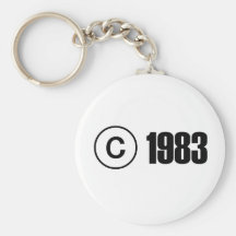 Copyright 1983 keychain