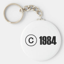 Copyright 1984 keychains