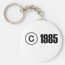 Copyright 1985 key chains