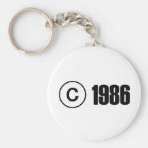 Copyright 1986 keychain