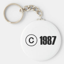Copyright 1987 key chains
