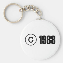 Copyright 1988 key chain