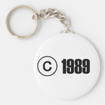 Copyright 1989 key chains