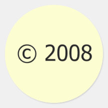 Copyright 2008 sticker