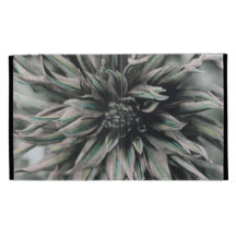 coque ipad - dahlia en spirale coloré par main