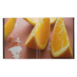 Coque ipad folio de tranches oranges étuis caseable


