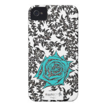 Coque Iphone4/4S Rose Piquante Bleu Étuis iPhone 4