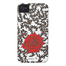 Coque Iphone4/4S Rose Piquante Rouge Coques iPhone 4 Case-Mate