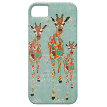 Coque iphone azuré et ambre de girafes iPhone 5 case