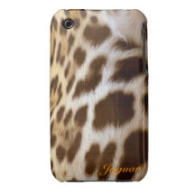 Coque iphone de faune de grand chat de fourrure de coques iPhone 3