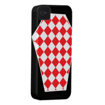 Coque iphone d'ivoire de Damier (rubis) Coques Case-Mate iPhone 4