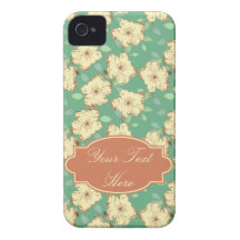 Coque iphone floral victorien personnalisable étui iPhone 4