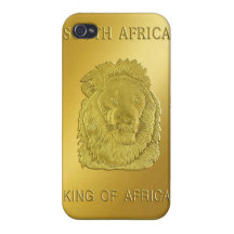 Coque iphone sud-africain de Krugerrand LionHead Étui iPhone 4