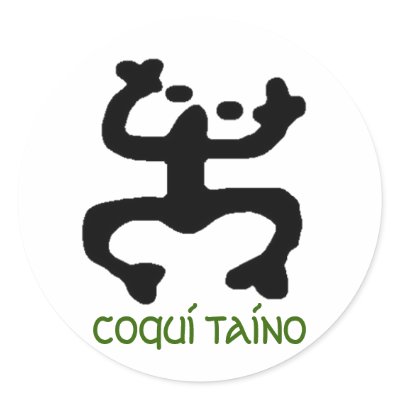 Coqui Taino Stikers Round Sticker by Signhild